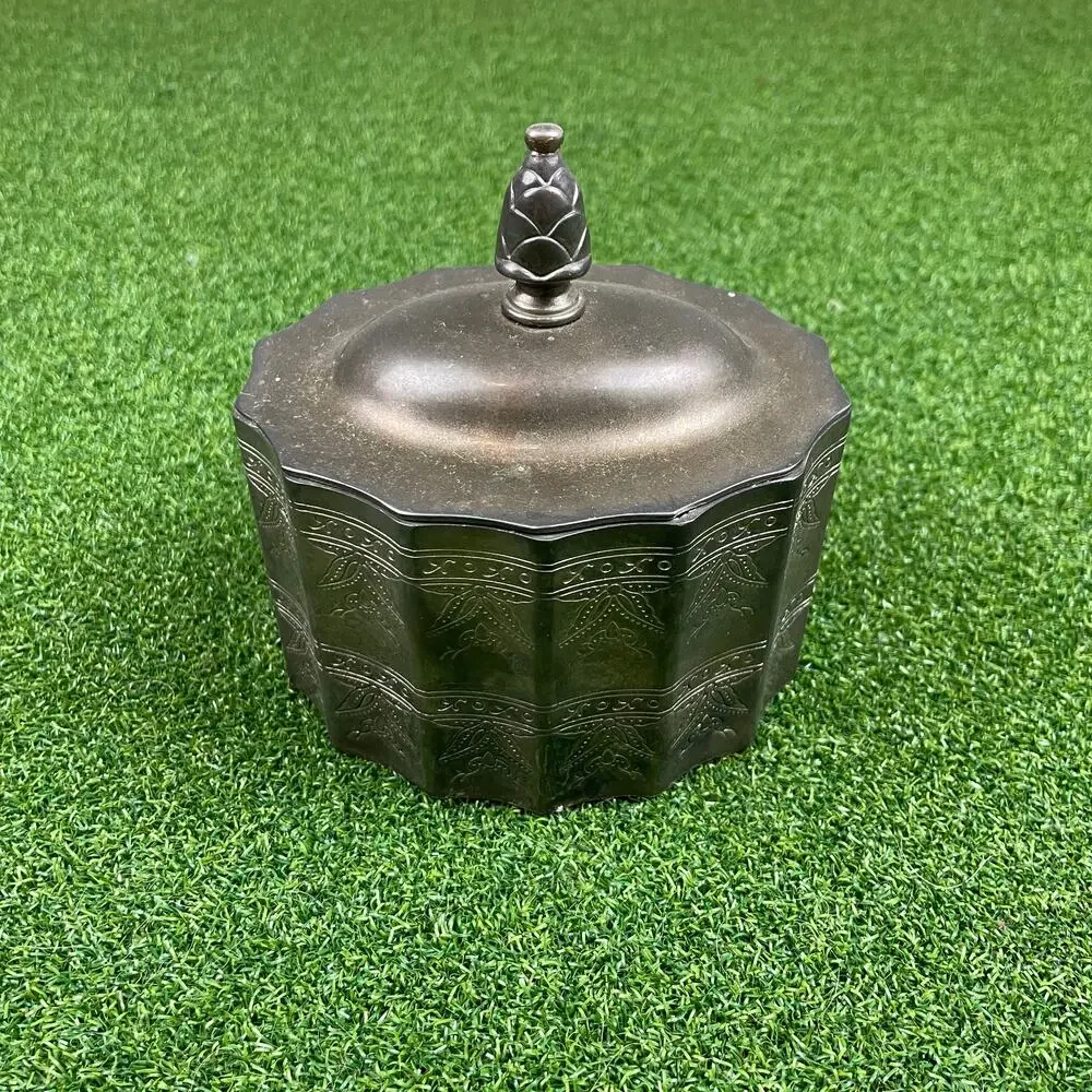 Vintage 1991 Godinger Silver Plated Jewelry Trinket Box